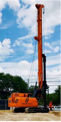 Machine drilling for soldier pile walls